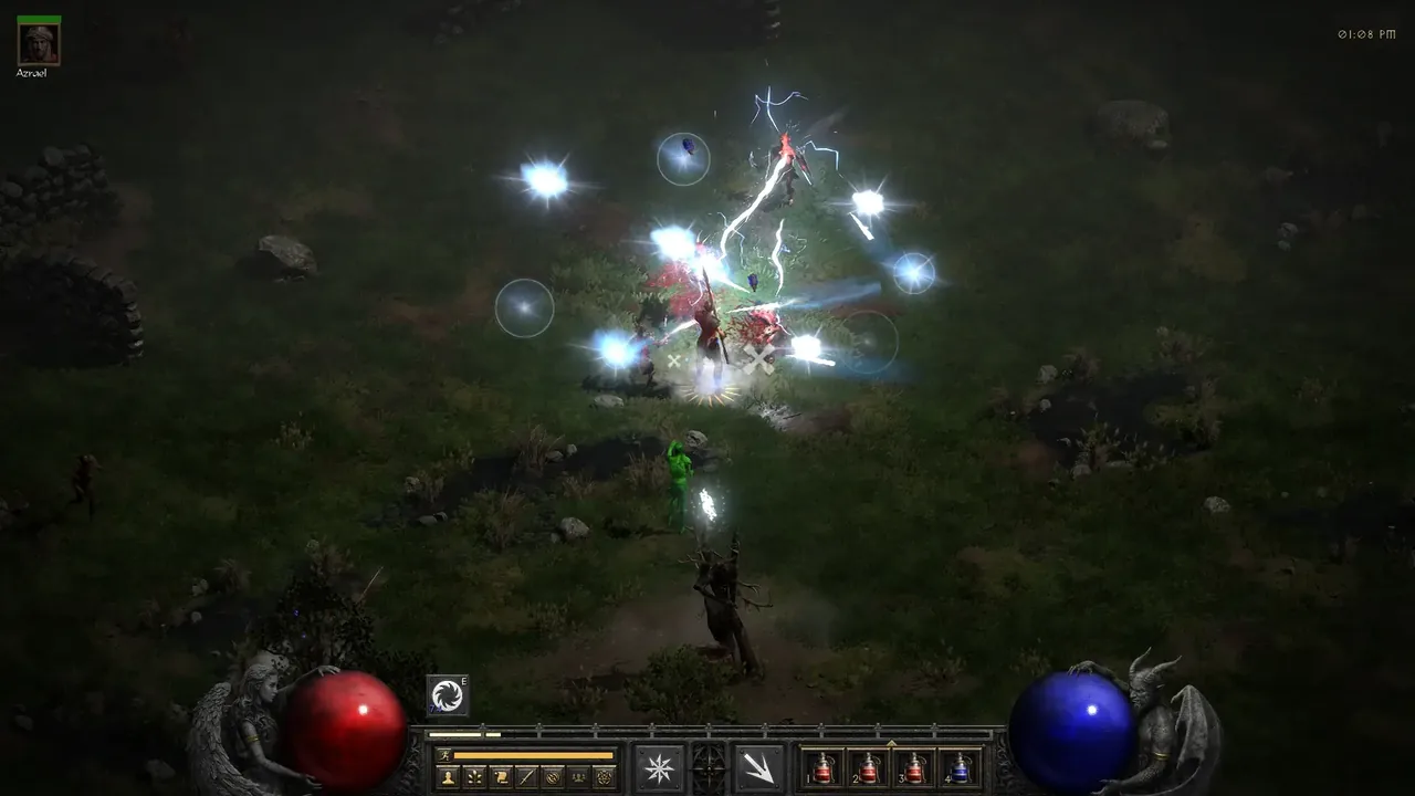 A reimagined lightning skill in combat